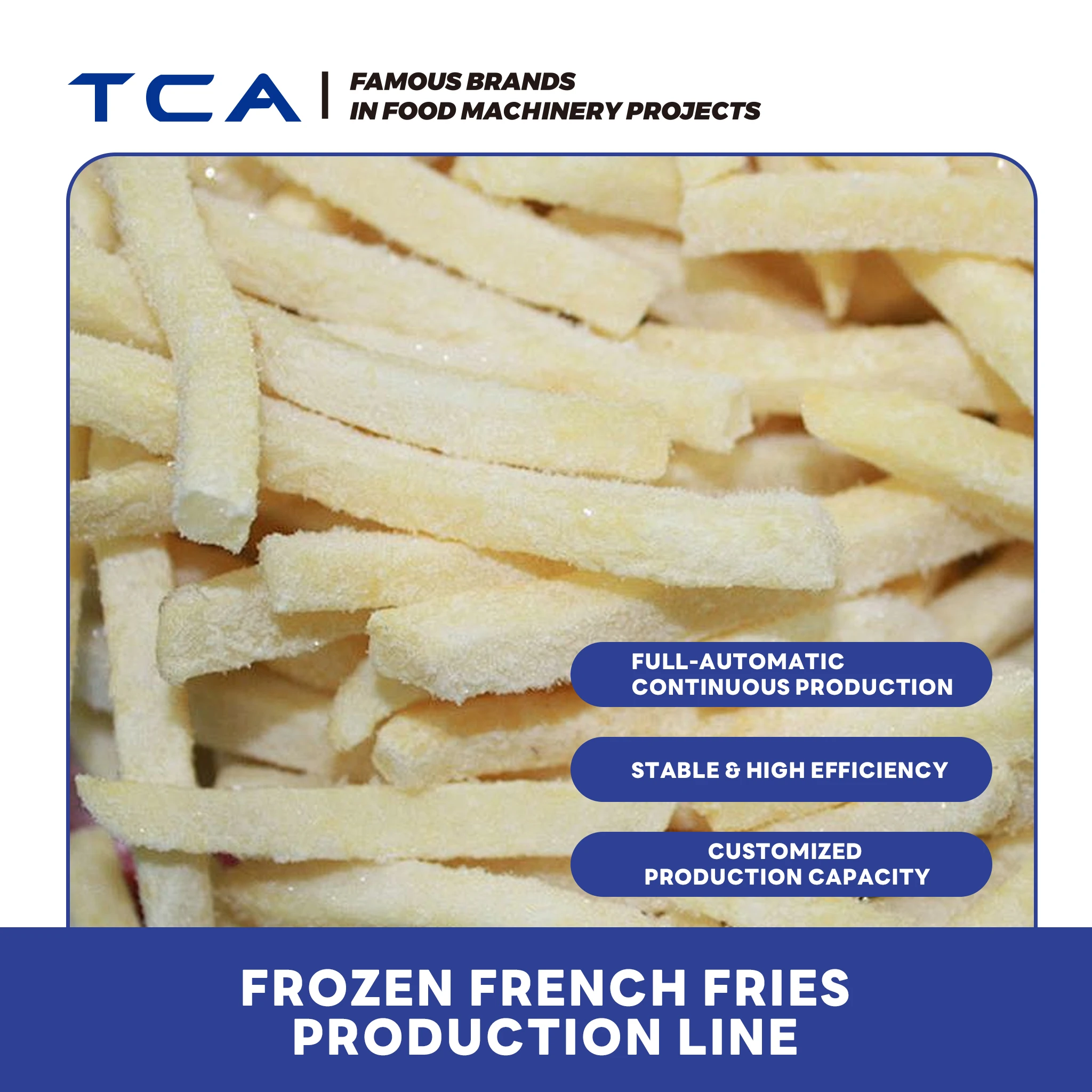 Ligne de production de frites surgel&eacute;es